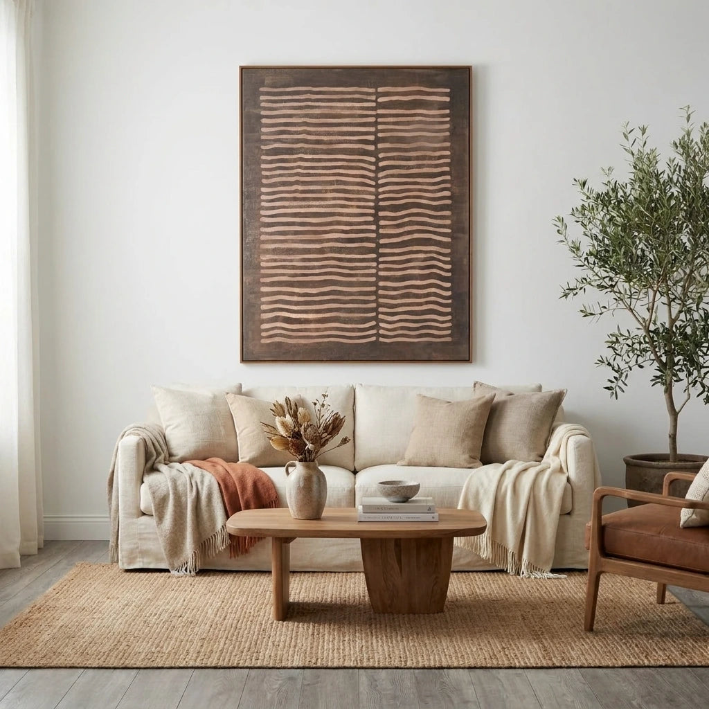 CONTOUR I Canvas – Large Neutral Abstract Wall Art