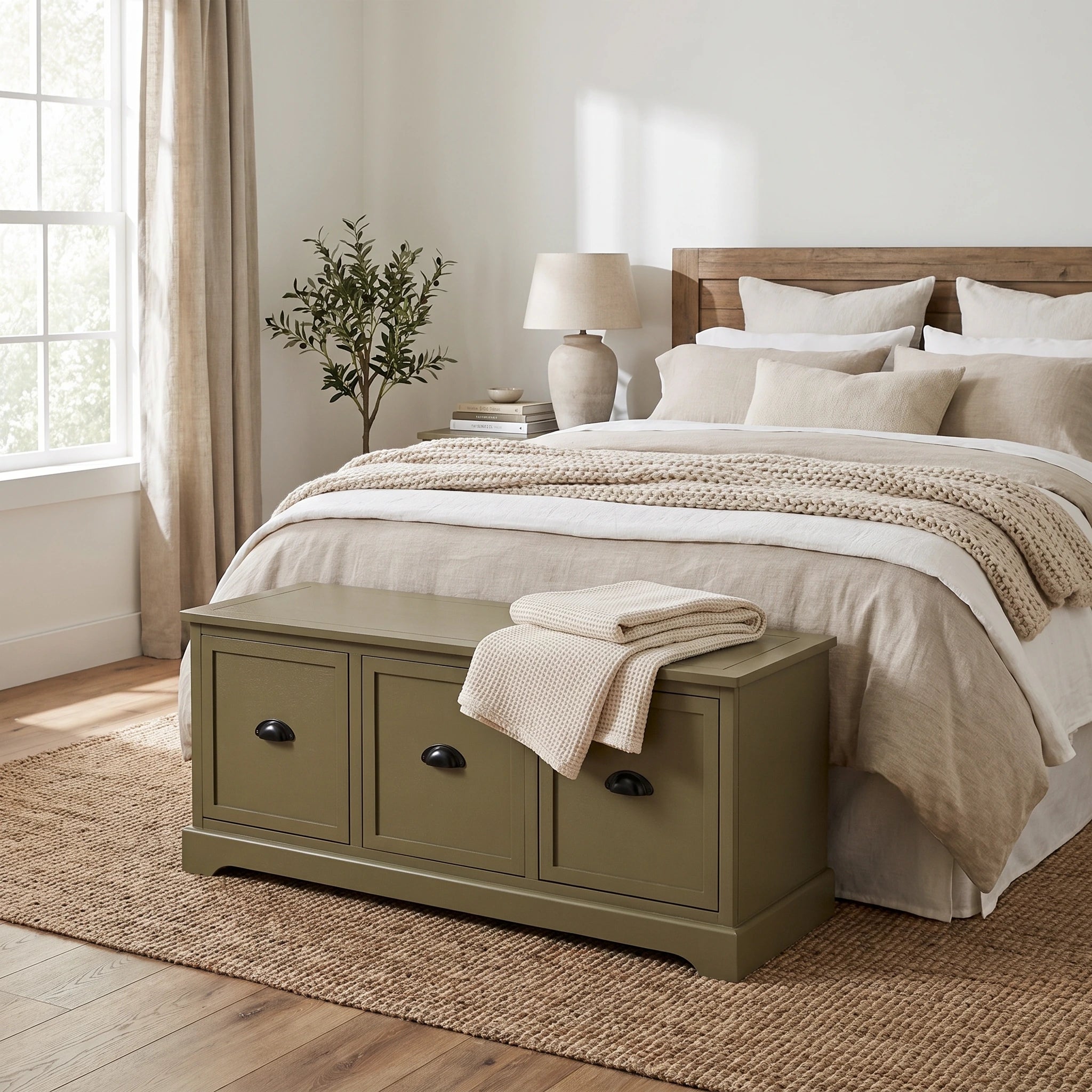Croft Olive 3 Drawer Chest