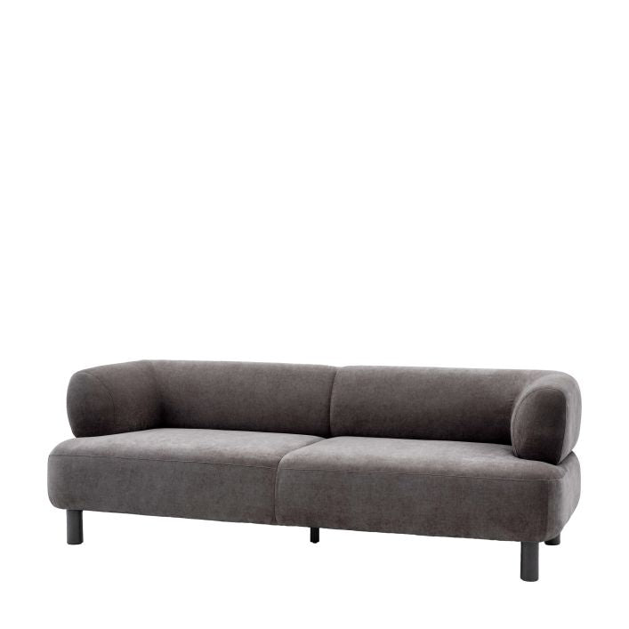 Harvey curved anthracite 3 seat sofa | malletandplane.com