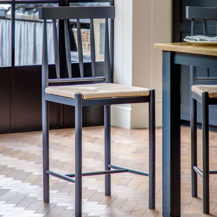 Dulwich Bars Stools Set of 2 in Taupe or Grey | MalletandPlane.com