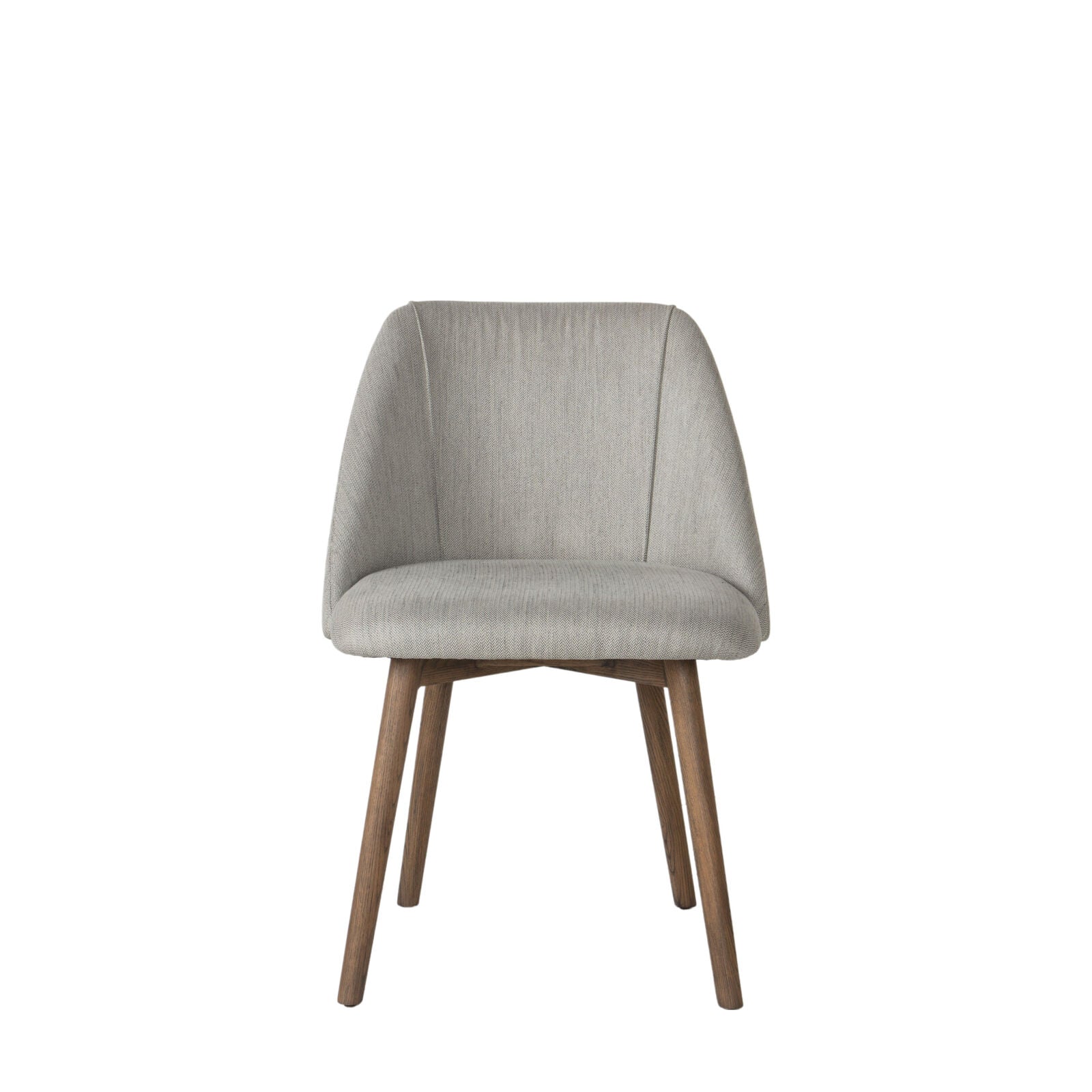 Edgar set of 2 dining chairs with ash legs and linen upholstery | MalletandPlane.com