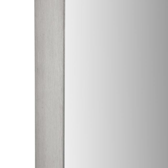 EVELYN Brushed Silver Metal Slim Frame Oval Wall Mirror | malletandplane.com