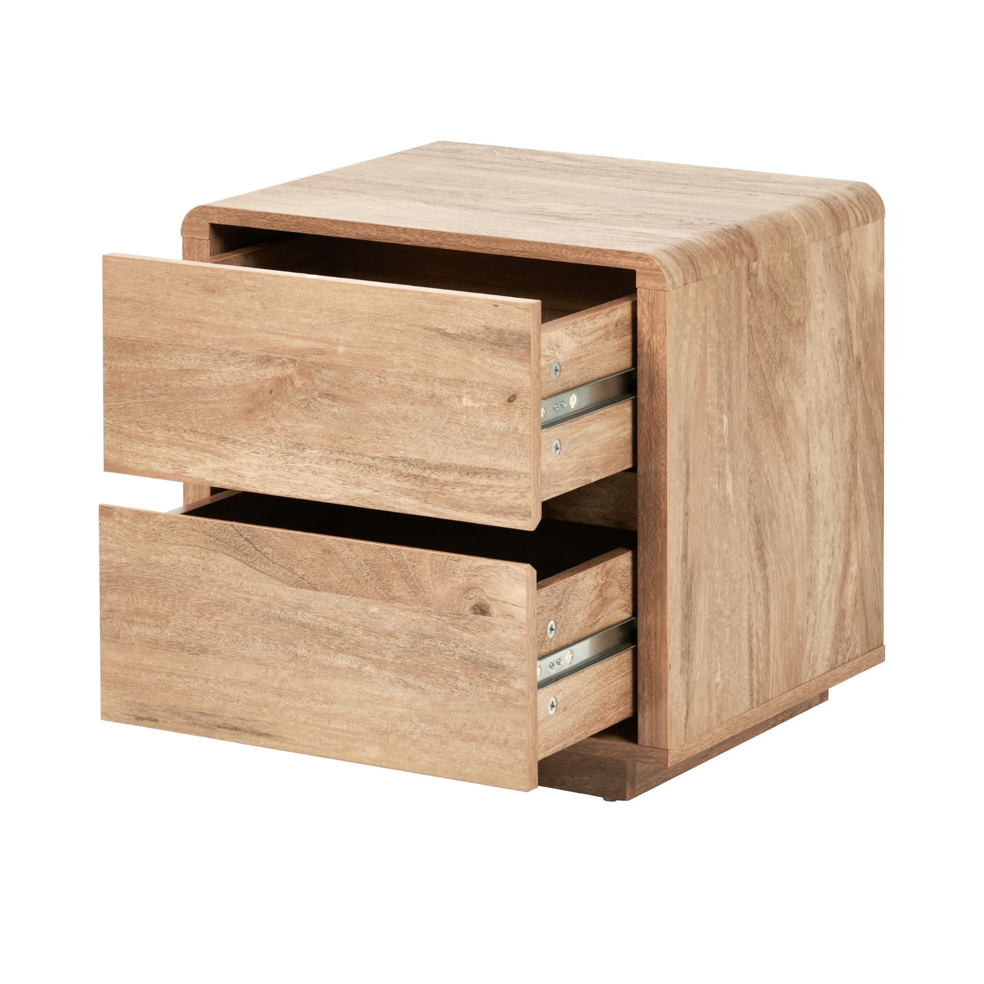 Eversley Light Oak 2 Drawer Bedside Table