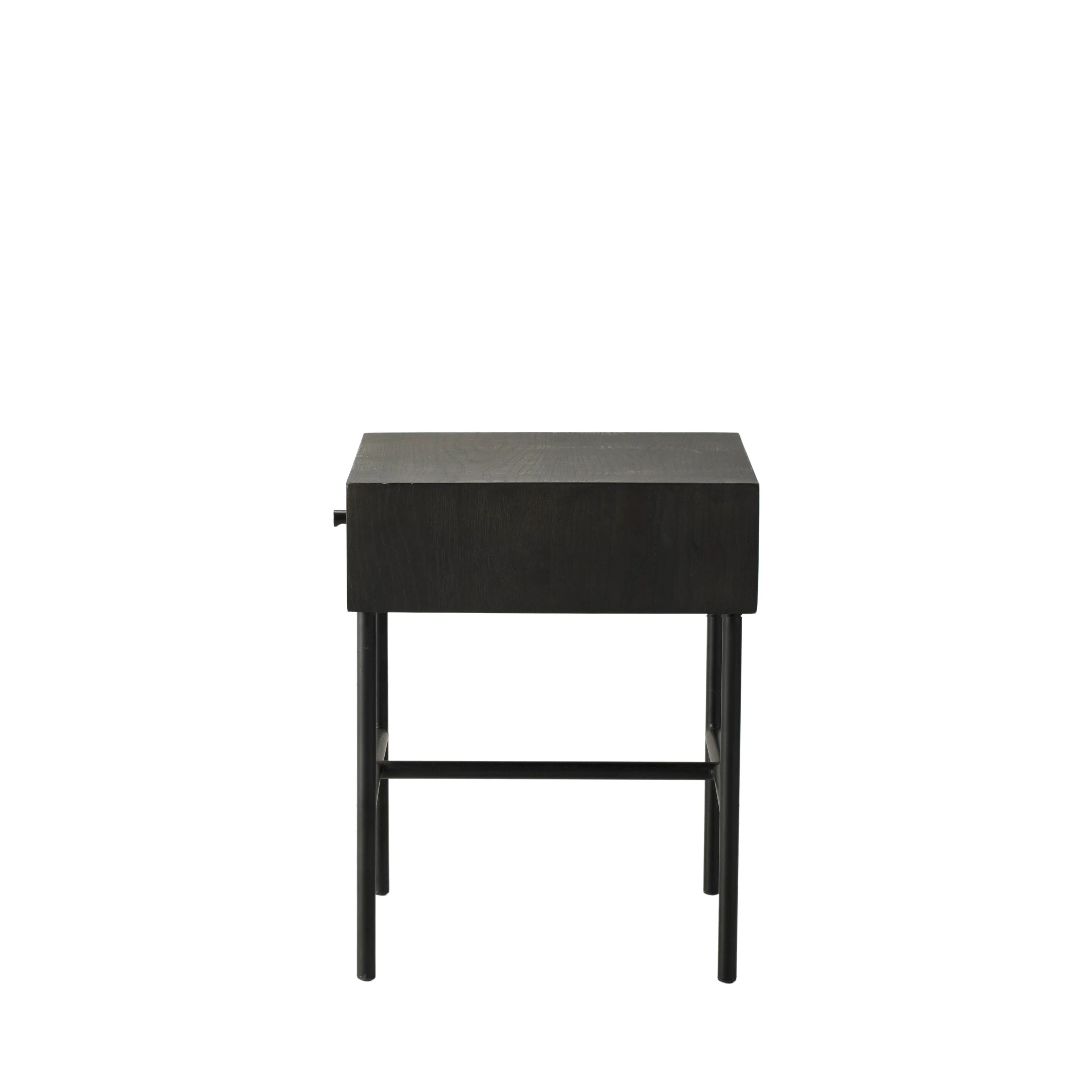 Kenton black oak 1 drawer bedside table