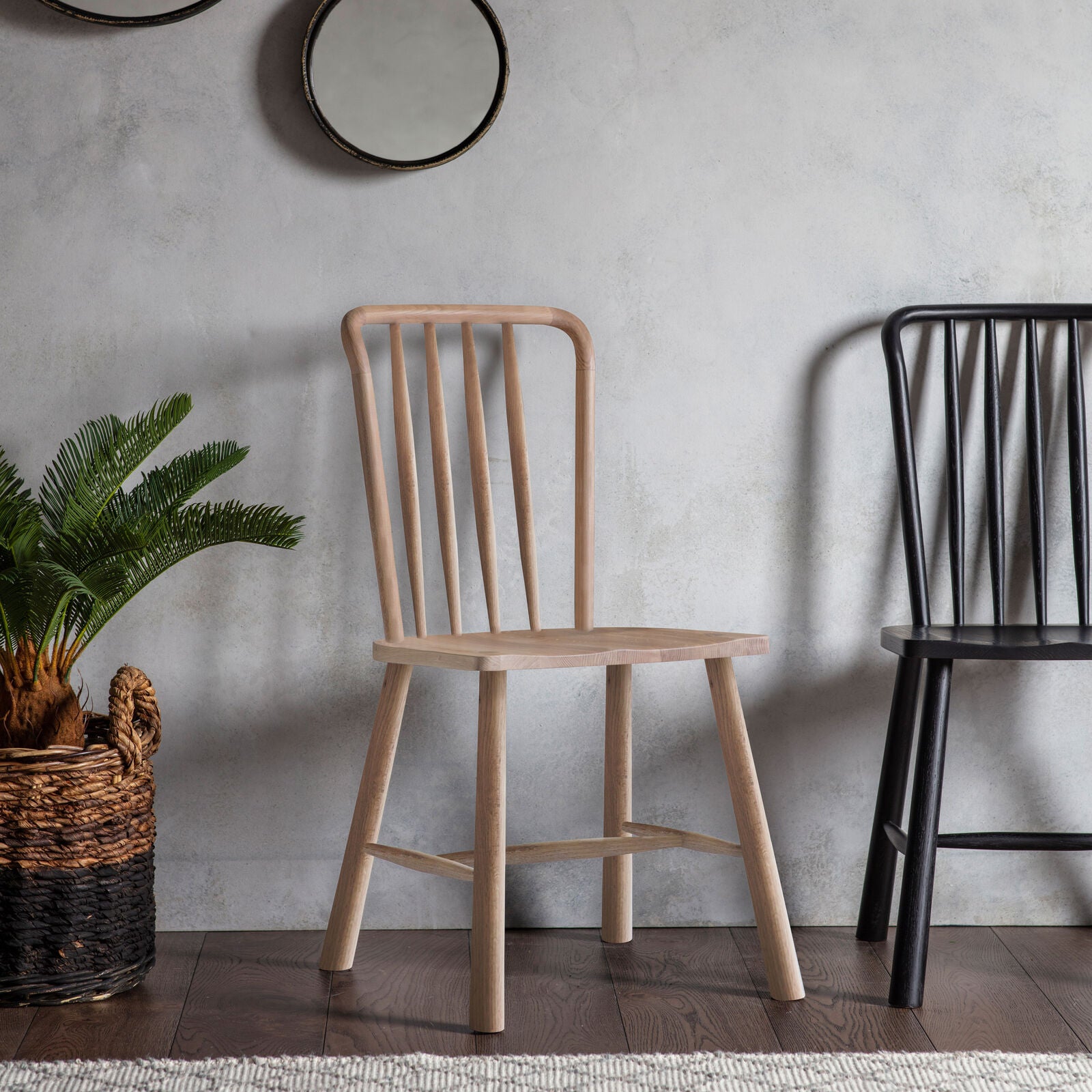 Axel set of 2 dining chairs in natural oak | malletandplane.com