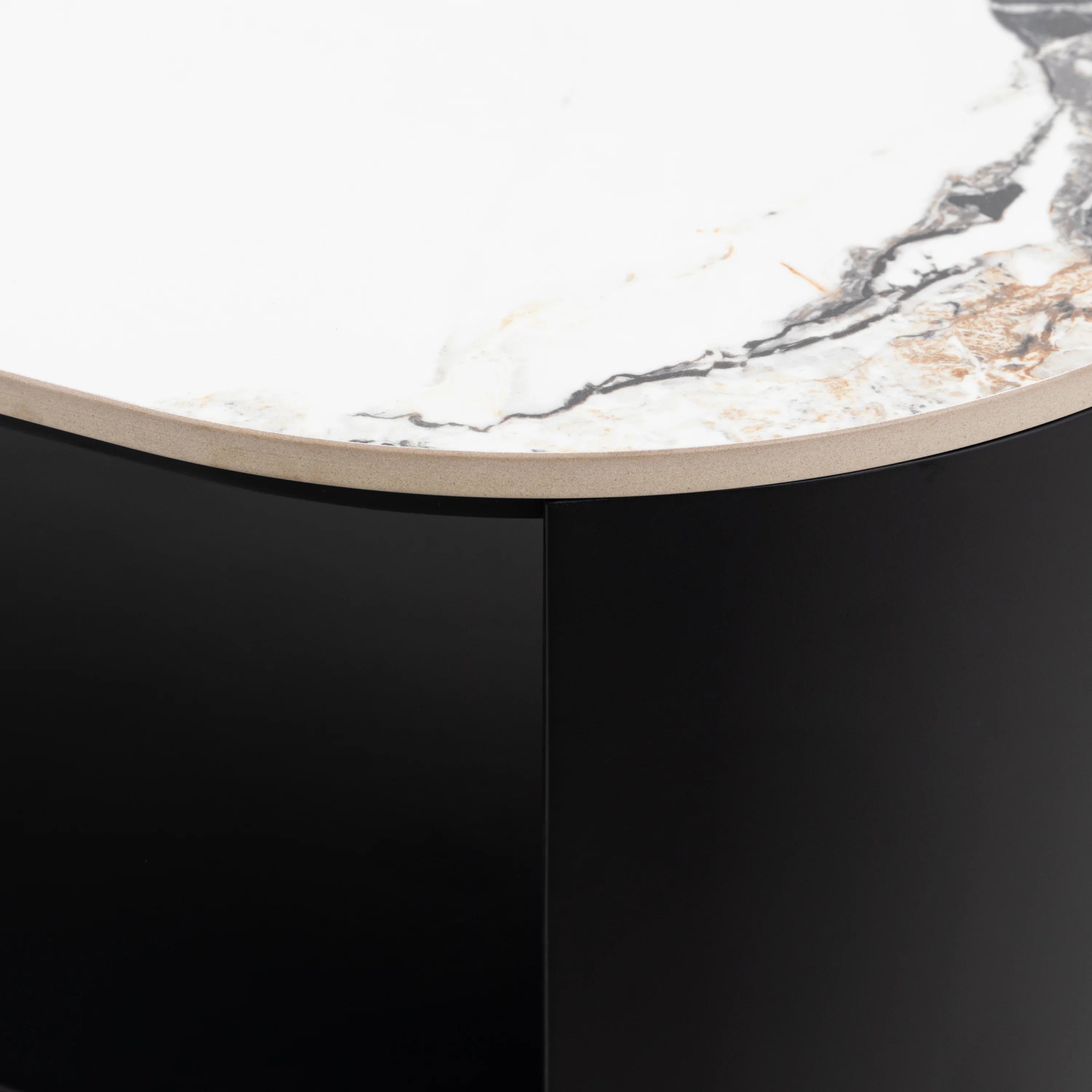 Marzio 140cm TV Unit – Sintered Stone Top – Black Media Stand