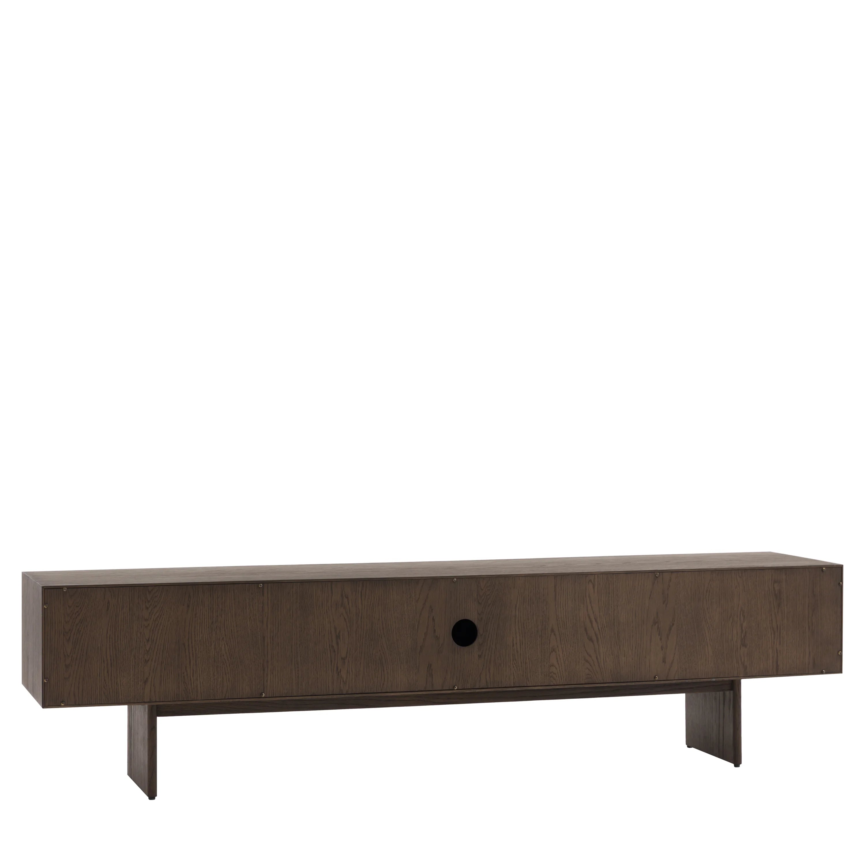 Onda 180cm Oak TV Unit – Slatted Wood + White Glove Delivery