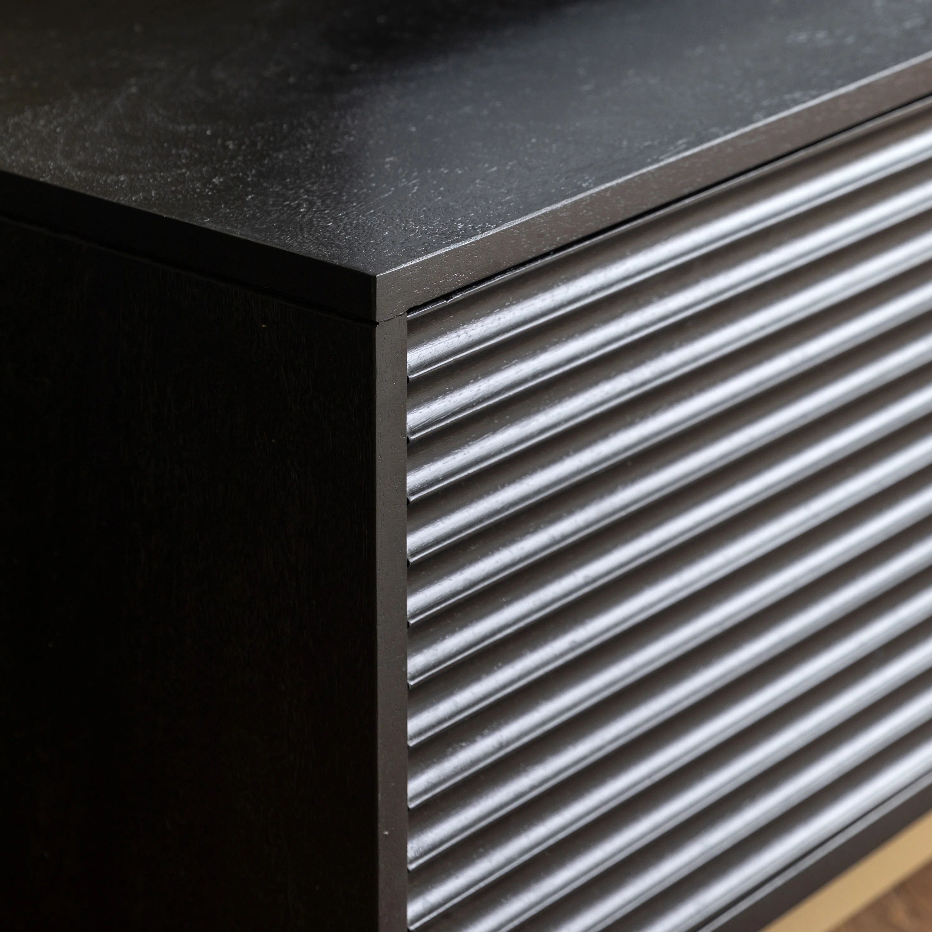 Ripple 140cm Black TV Unit – Gold Base + White Glove Delivery Included