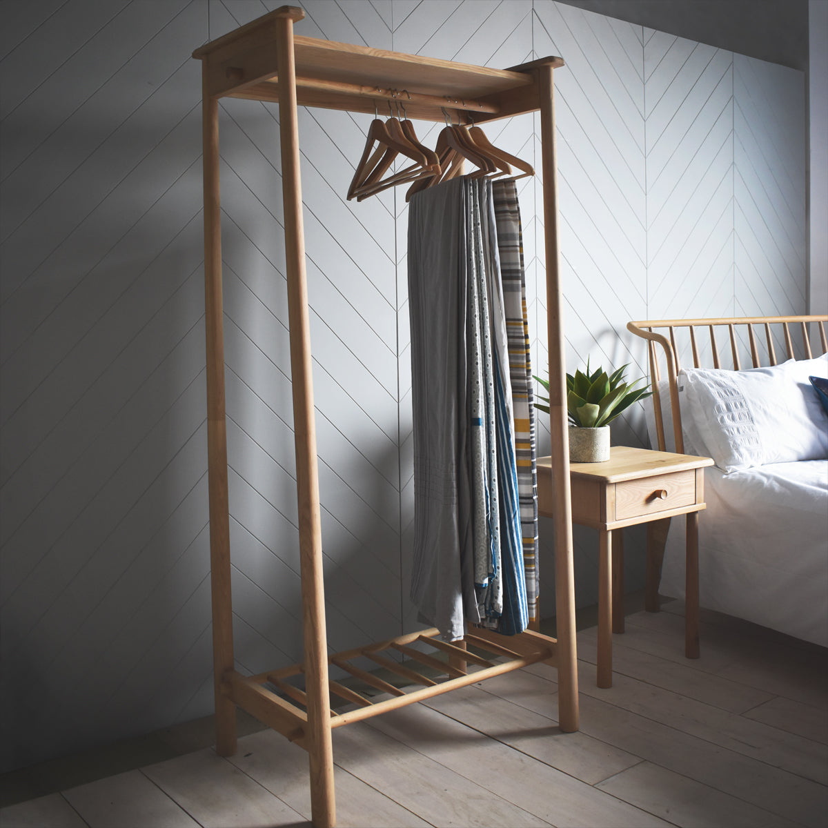 Axel natural oak open wardrobe | malletandplane.com