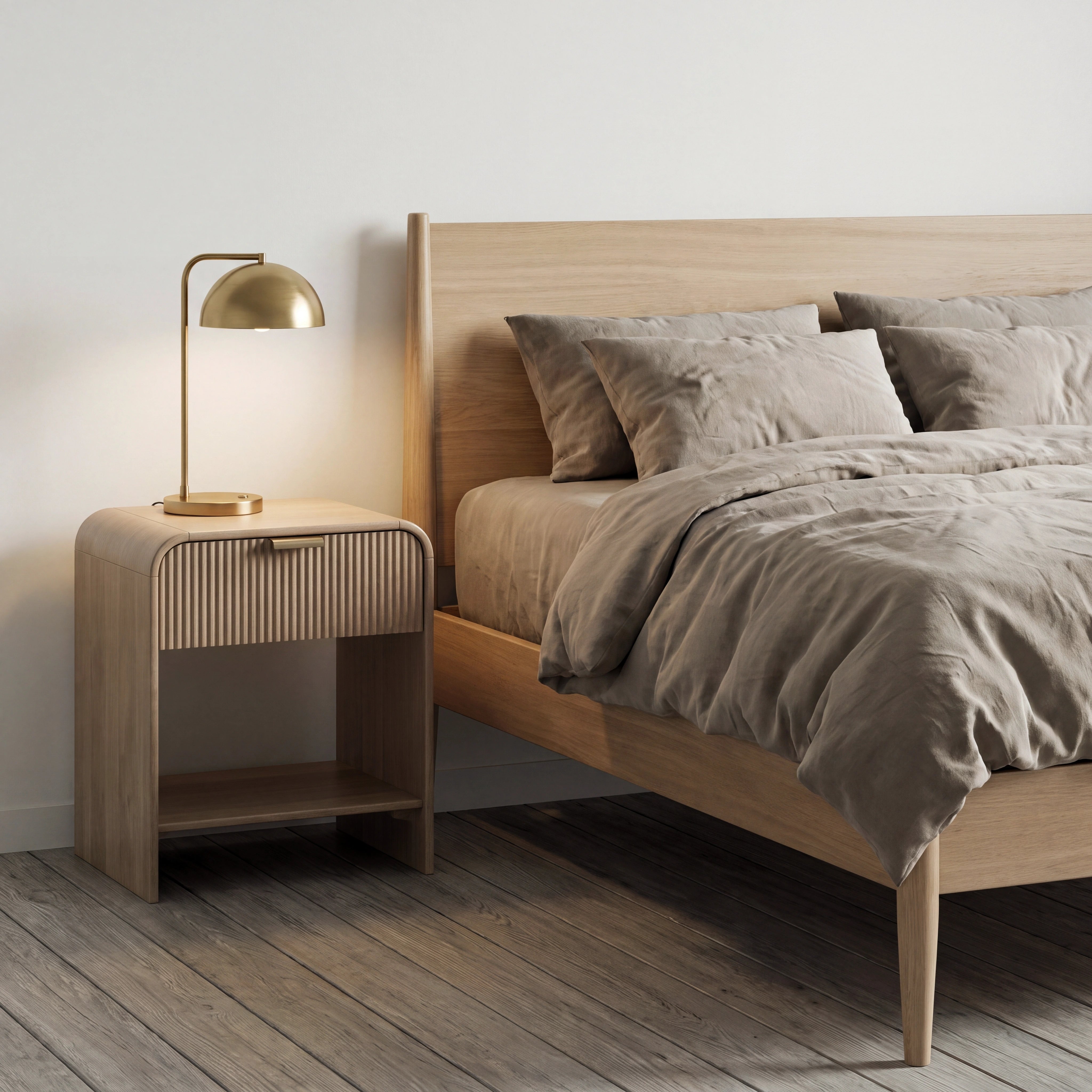 Compact Bedside Storage With Two Drawers