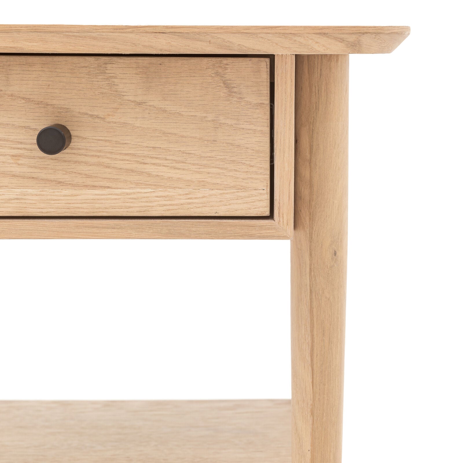 HATFIELD Oak Bedside Table — 1 Drawer | malletandplane.com