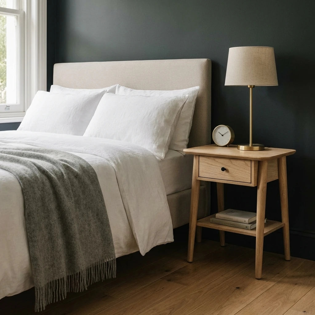 HATFIELD Oak Bedside Table — 1 Drawer