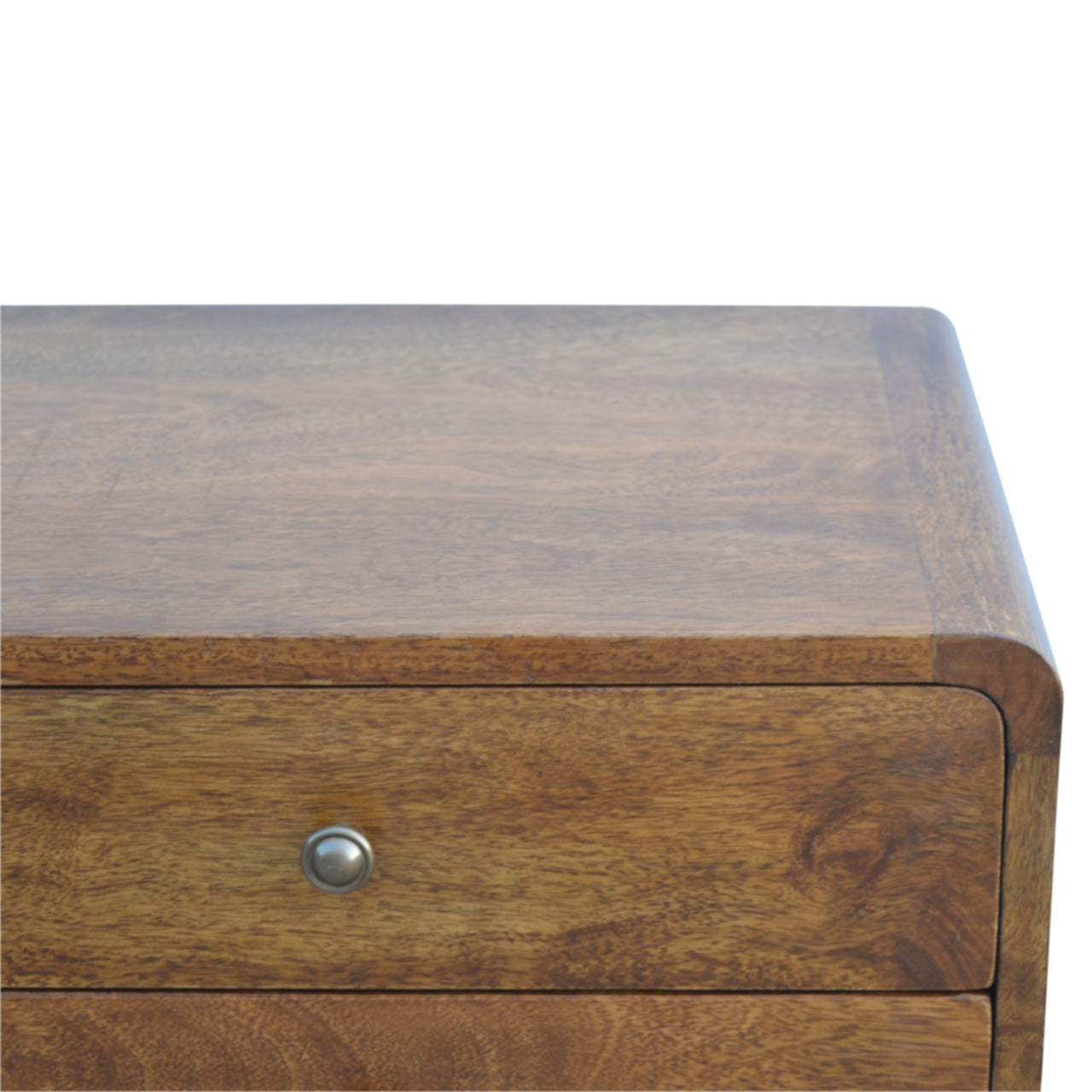 Centurion 2 Drawer Solid Wood Bedside Table in Deep Chestnut Finish  | malletandplane.com