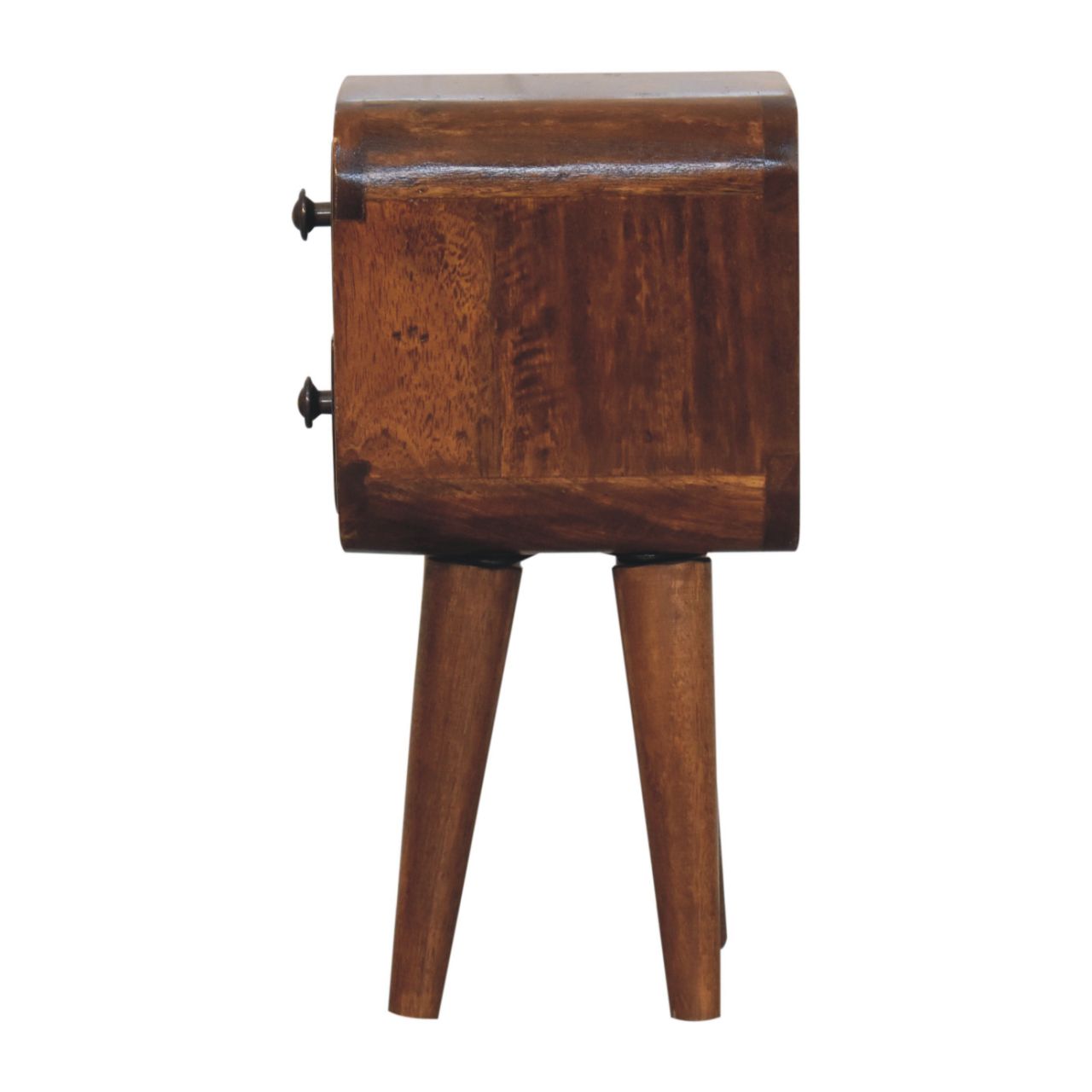 Modal 20cm Extra Narrow 2 Drawer Bedside Table – Chestnut