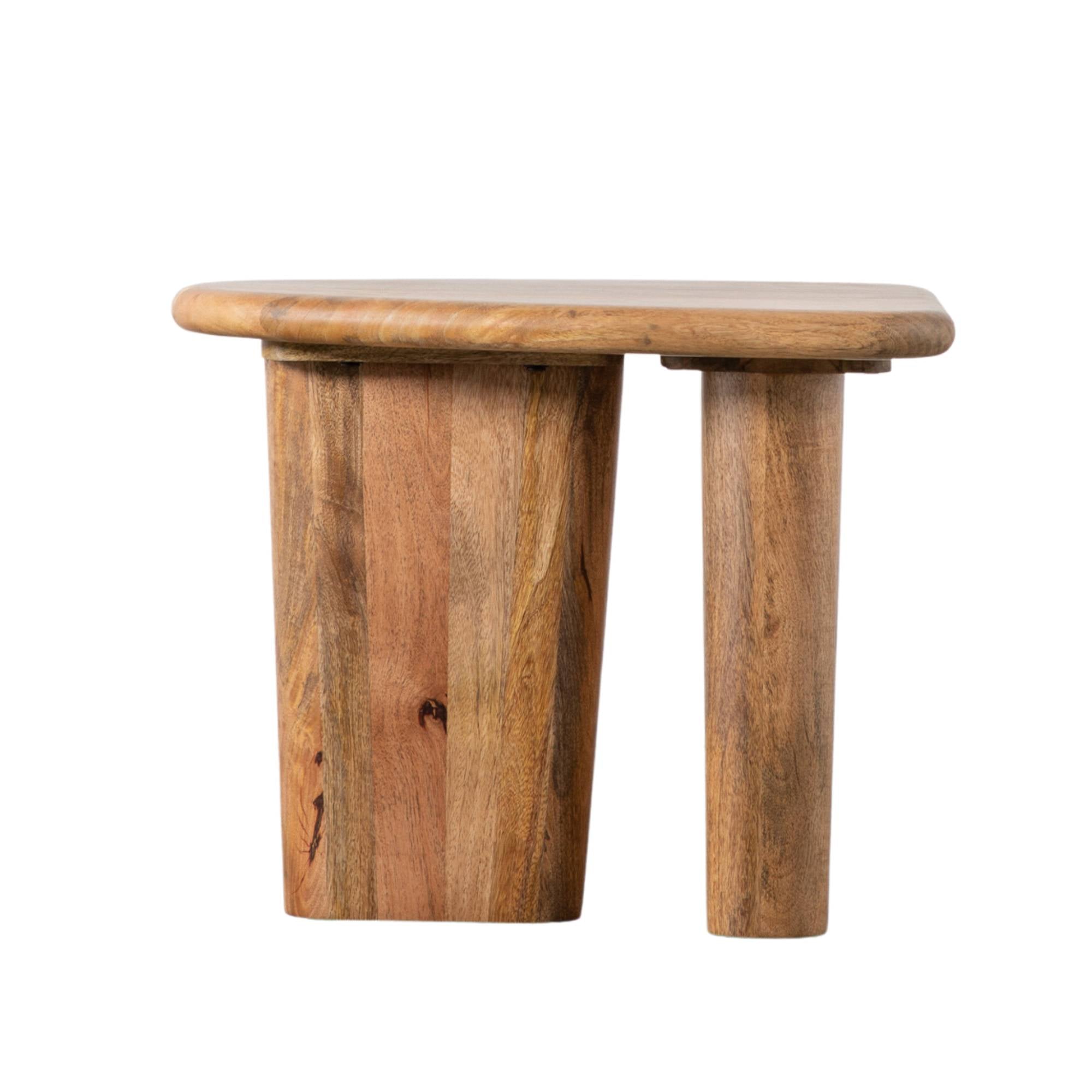 Jasper chunky solid natural mango wood side table | MalletandPlane.com