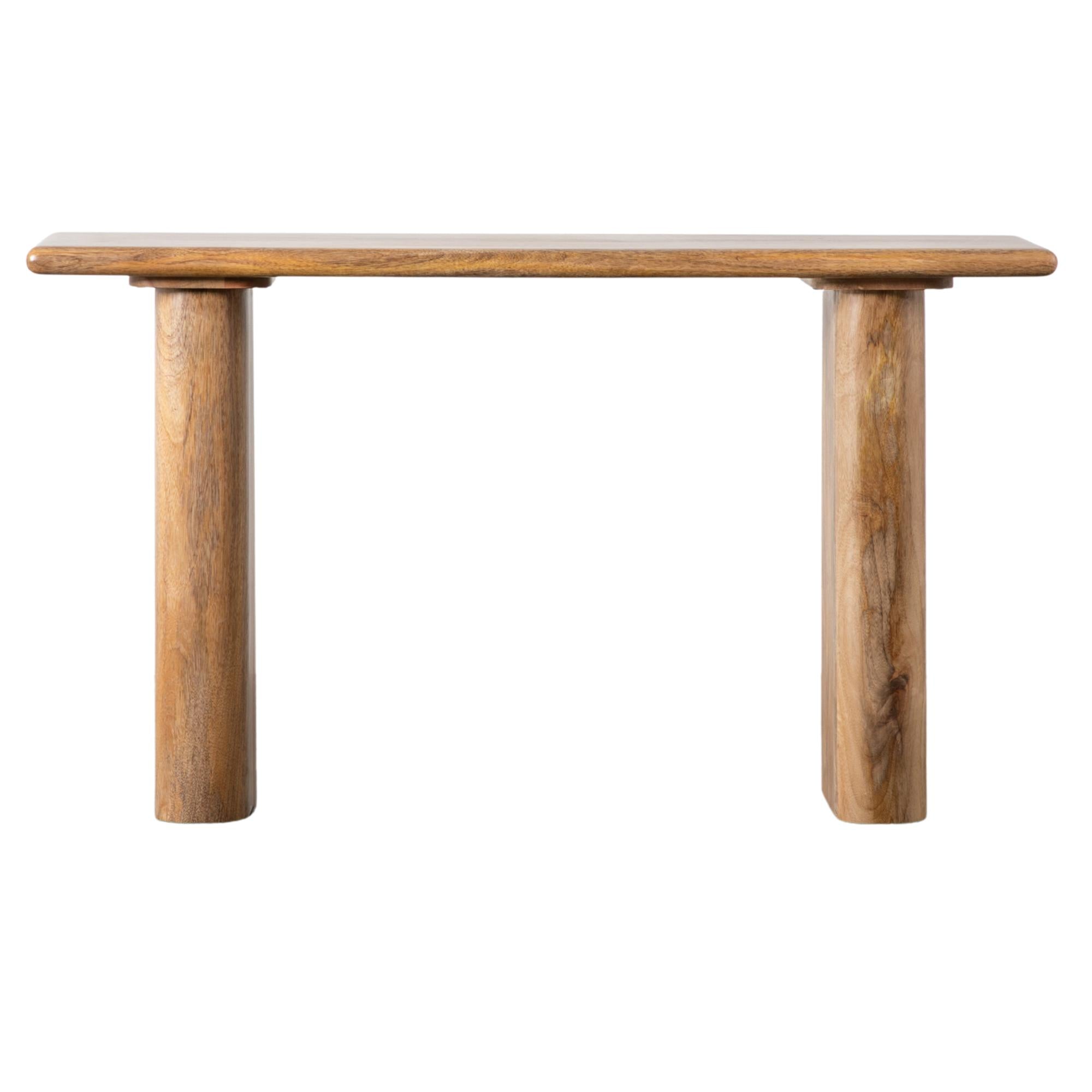 Jasper chunky solid mango wood console table | MalletandPlane.com