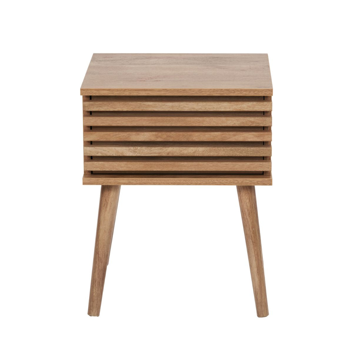 LARVIK Bedside Table with Drawer – Small Natural Wood