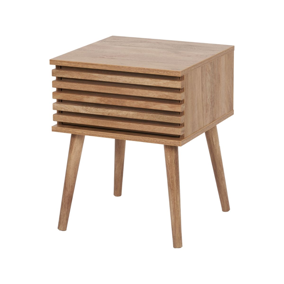 LARVIK Bedside Table with Drawer – Small Natural Wood