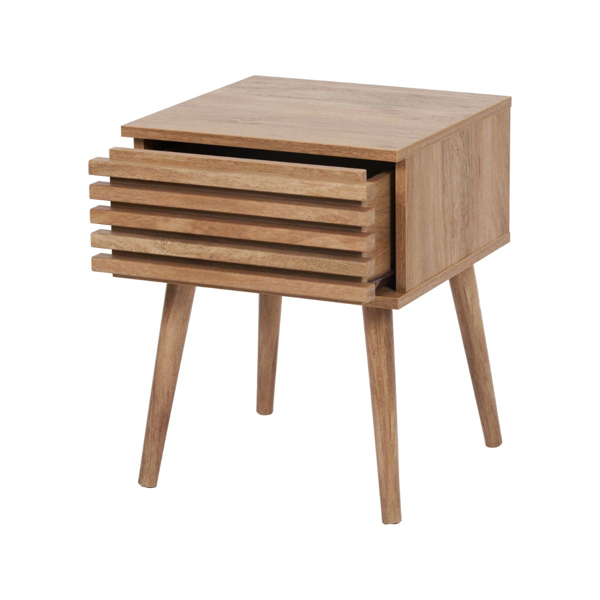 LARVIK Bedside Table with Drawer – Small Natural Wood