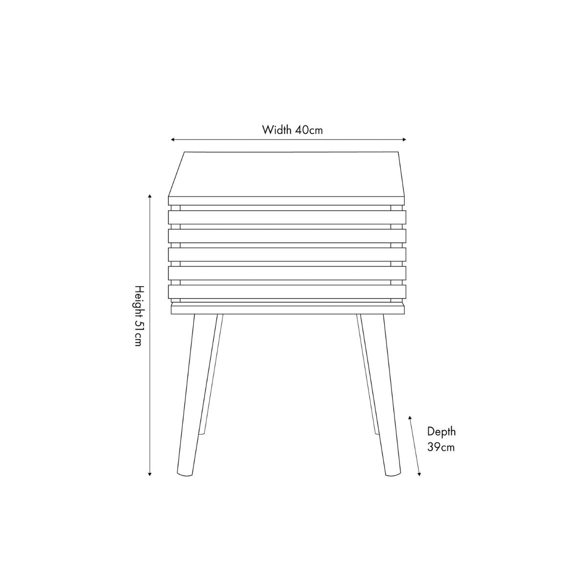 LARVIK Bedside Table with Drawer – Small Natural Wood