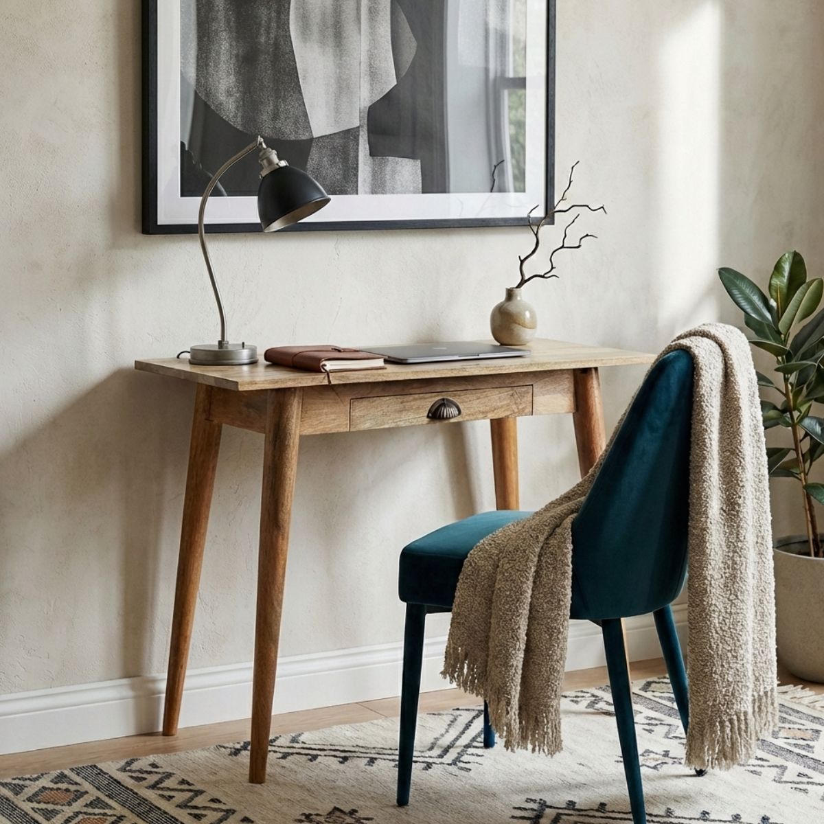 Mini Jonah Handmade Solid Wood Small Desk