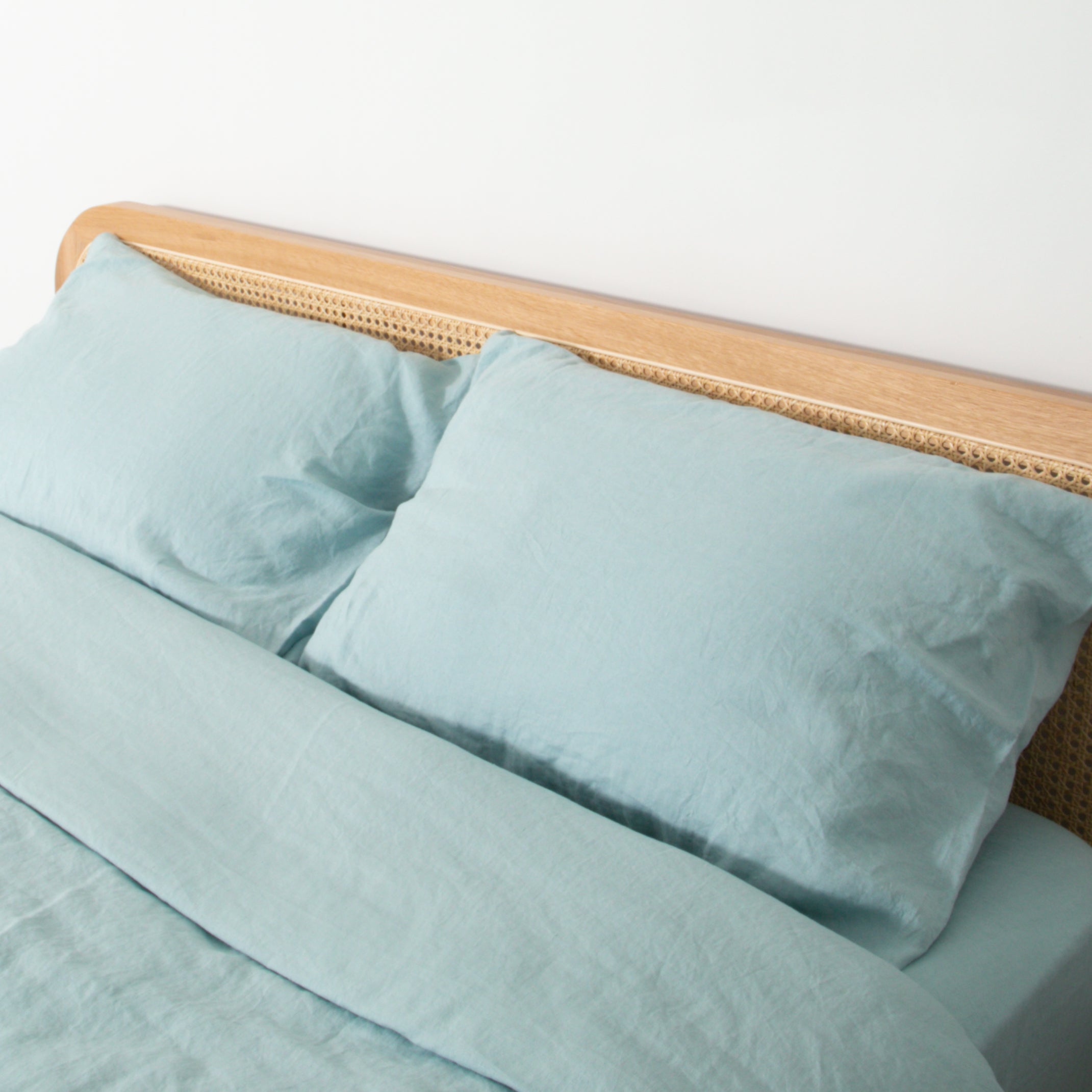 Native Linen Pillowcase Pair – Duck Egg | malletandplane.com