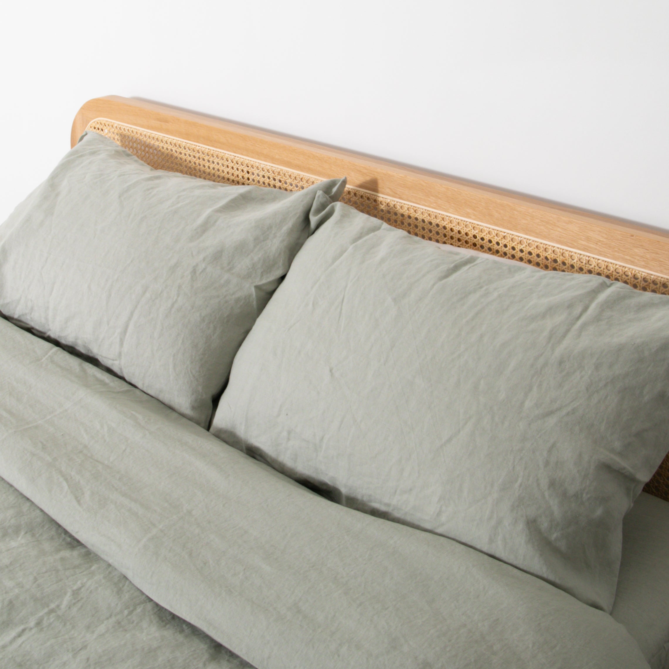 Native Linen Pillowcase Pair – Sage | malletandplane.com