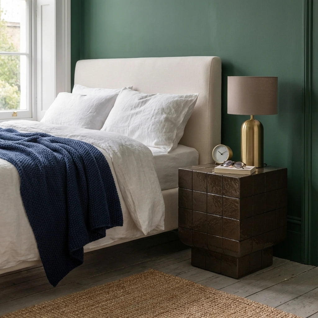 Nero Block Bedside Table