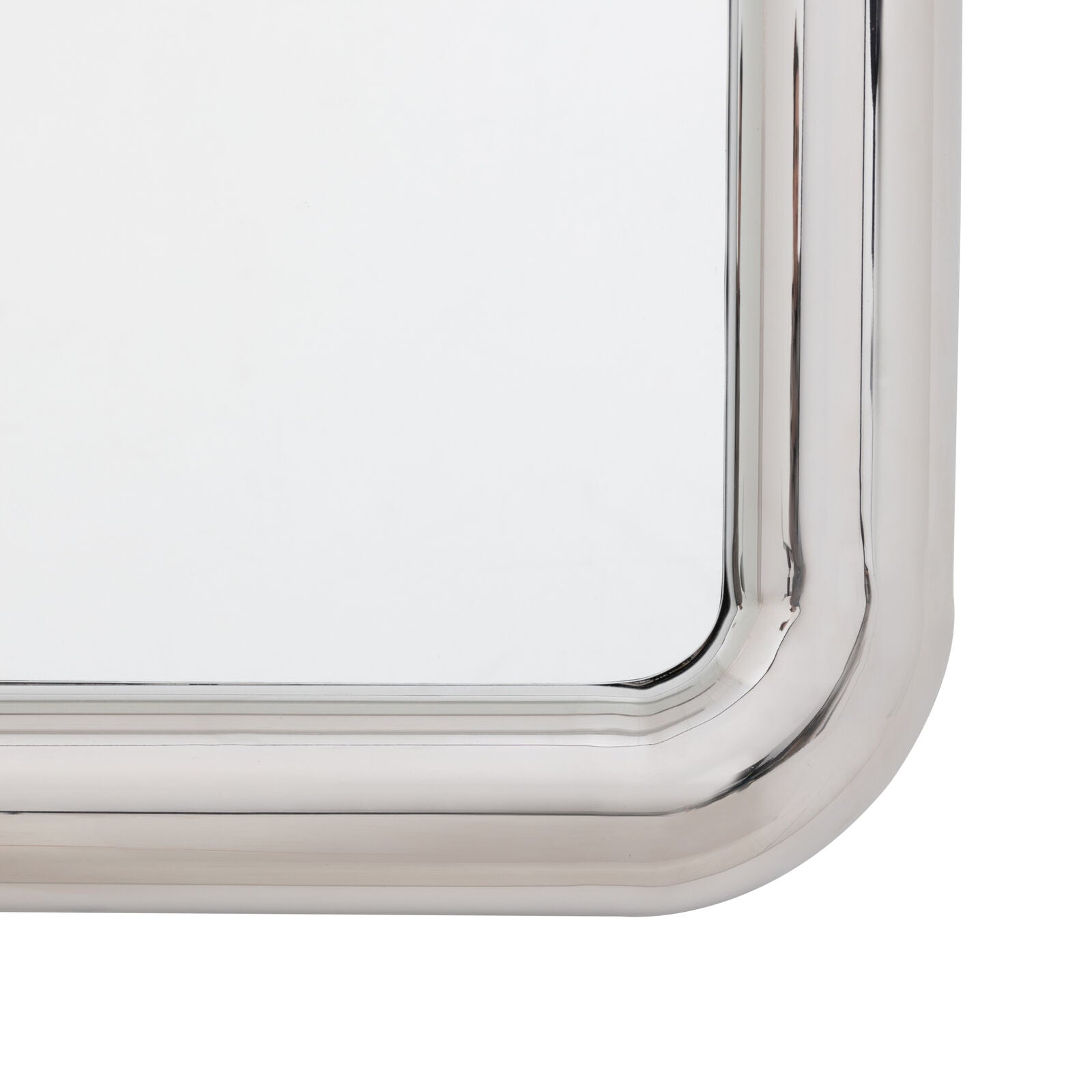 ORBIT Rectangular Wall Mirror – Chrome Frame Modern Design | malletandplane.com