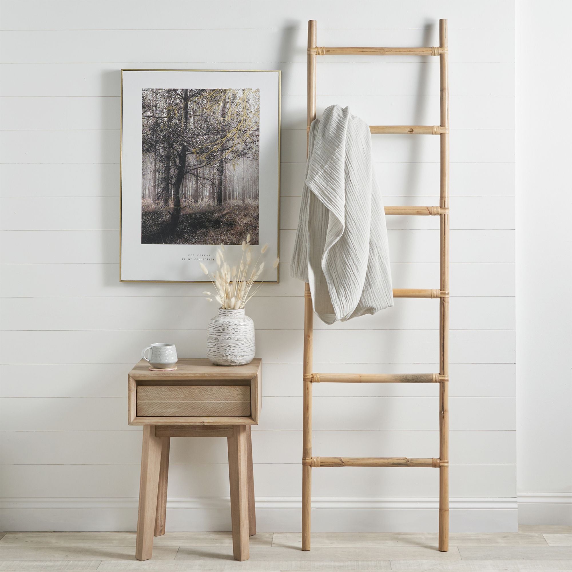 Orsa Acacia Wood 1 Drawer Bedside Table | malletandplane.com