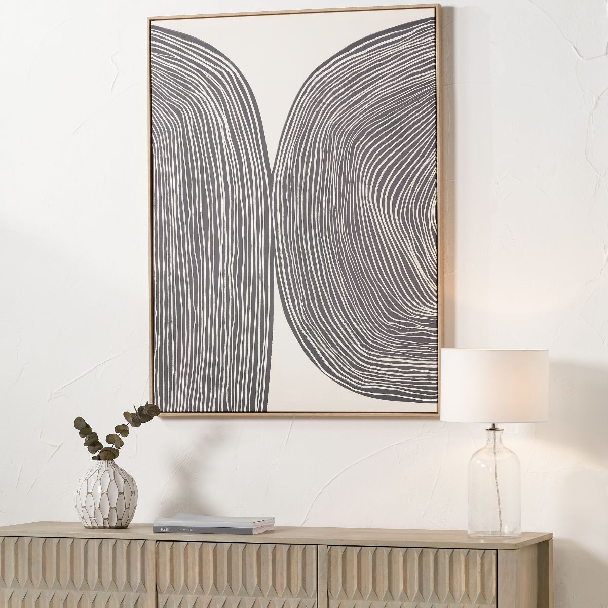 STRATA I Canvas – Monochrome Abstract Wall Art