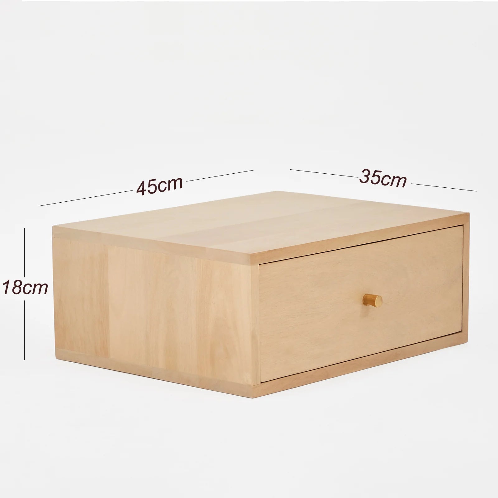UNA Scandinavian oak solid wood floating bedside table | malletandplane.com