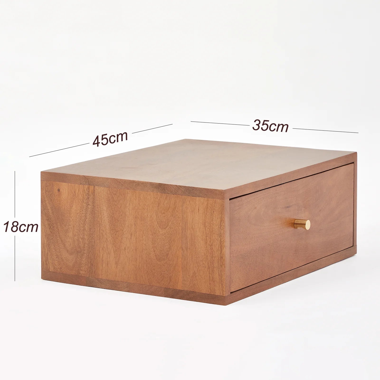 UNA Scandinavian walnut solid wood floating bedside table | malletandplane.com