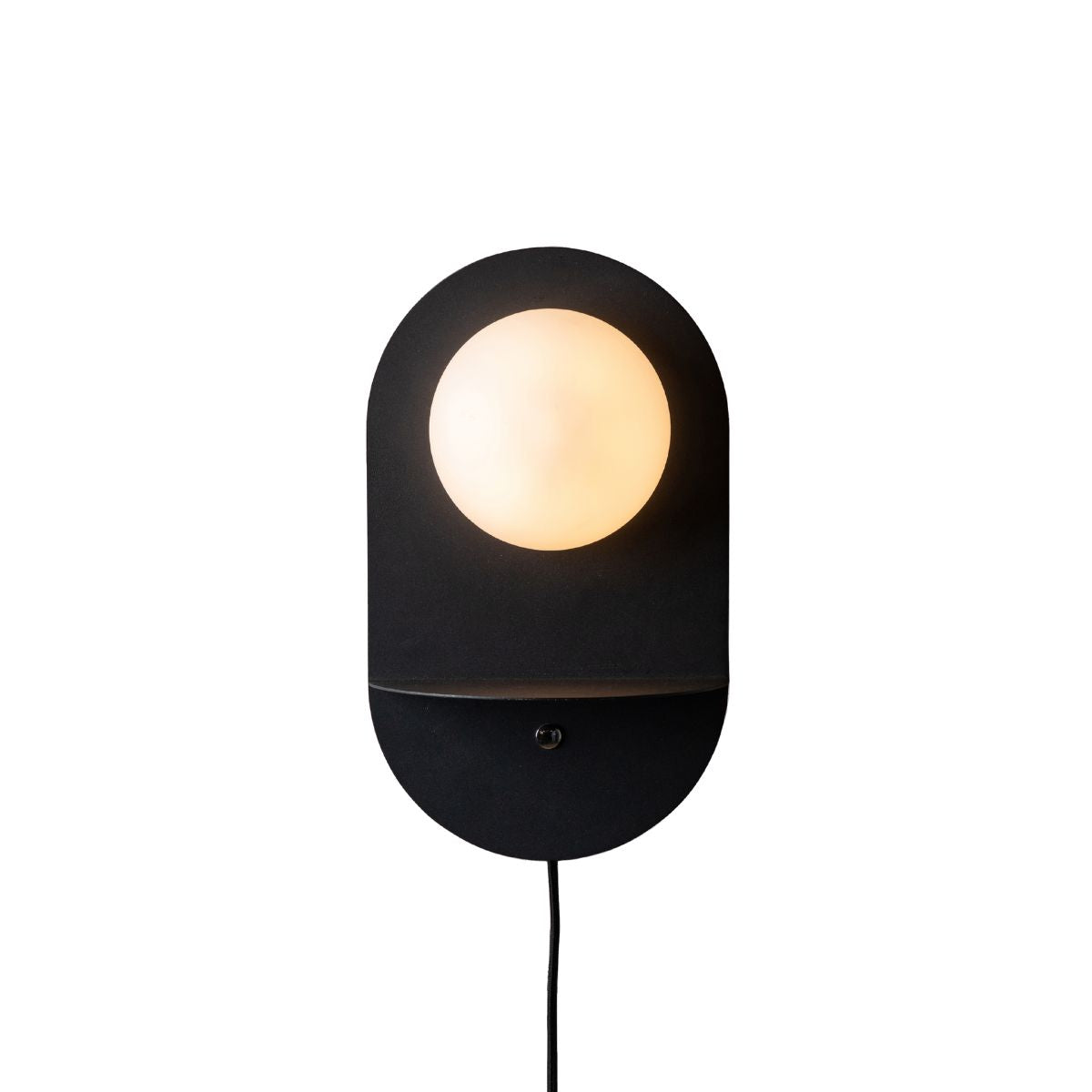 TOKYO Black Wall Light with Shelf & USB Charger