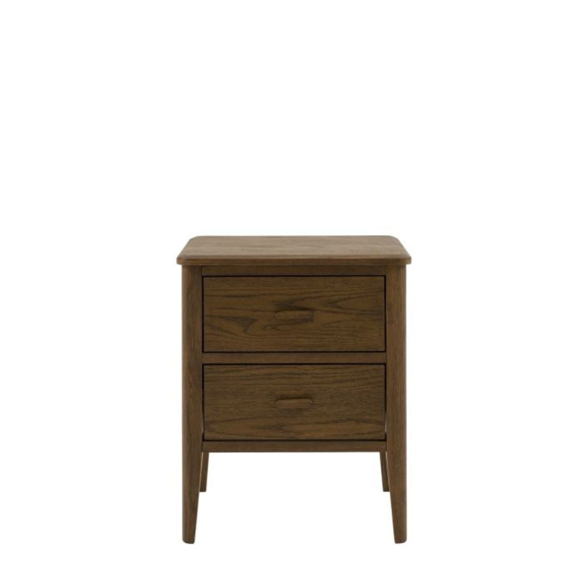 Torsten Walnut Bedside Table with 2 Drawers | malletandplane.com