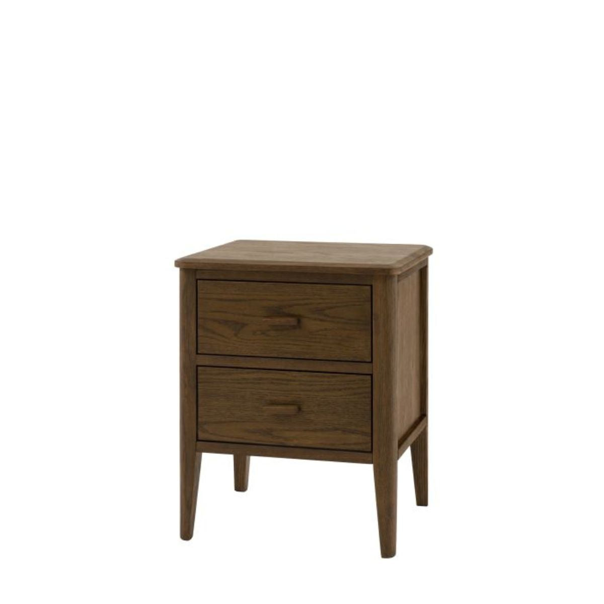 Torsten Walnut Bedside Table with 2 Drawers | malletandplane.com
