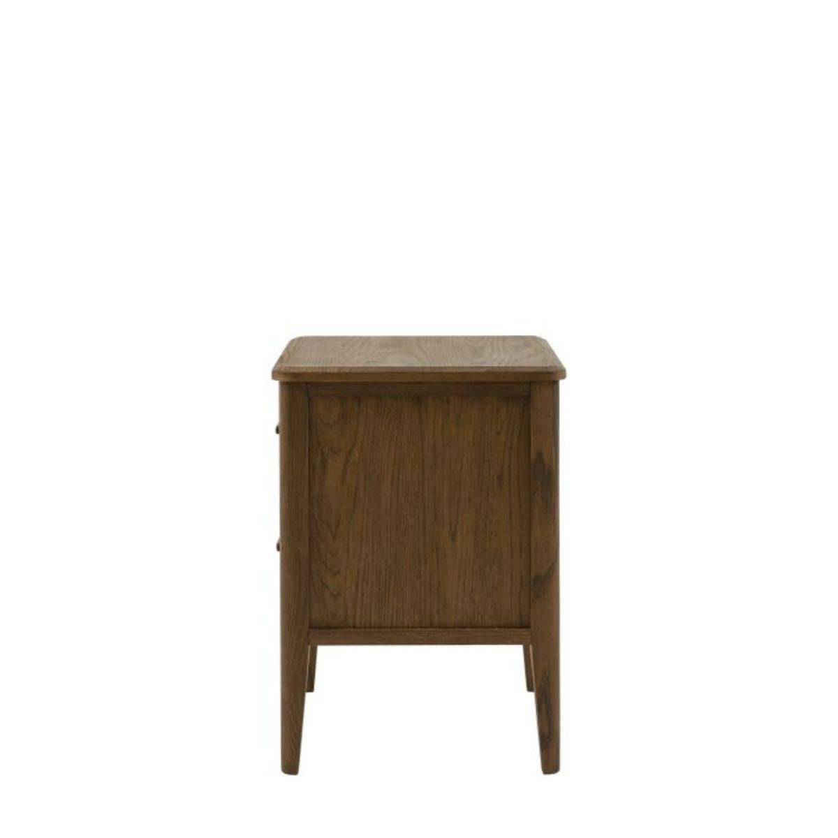 Torsten Walnut Bedside Table with 2 Drawers | malletandplane.com