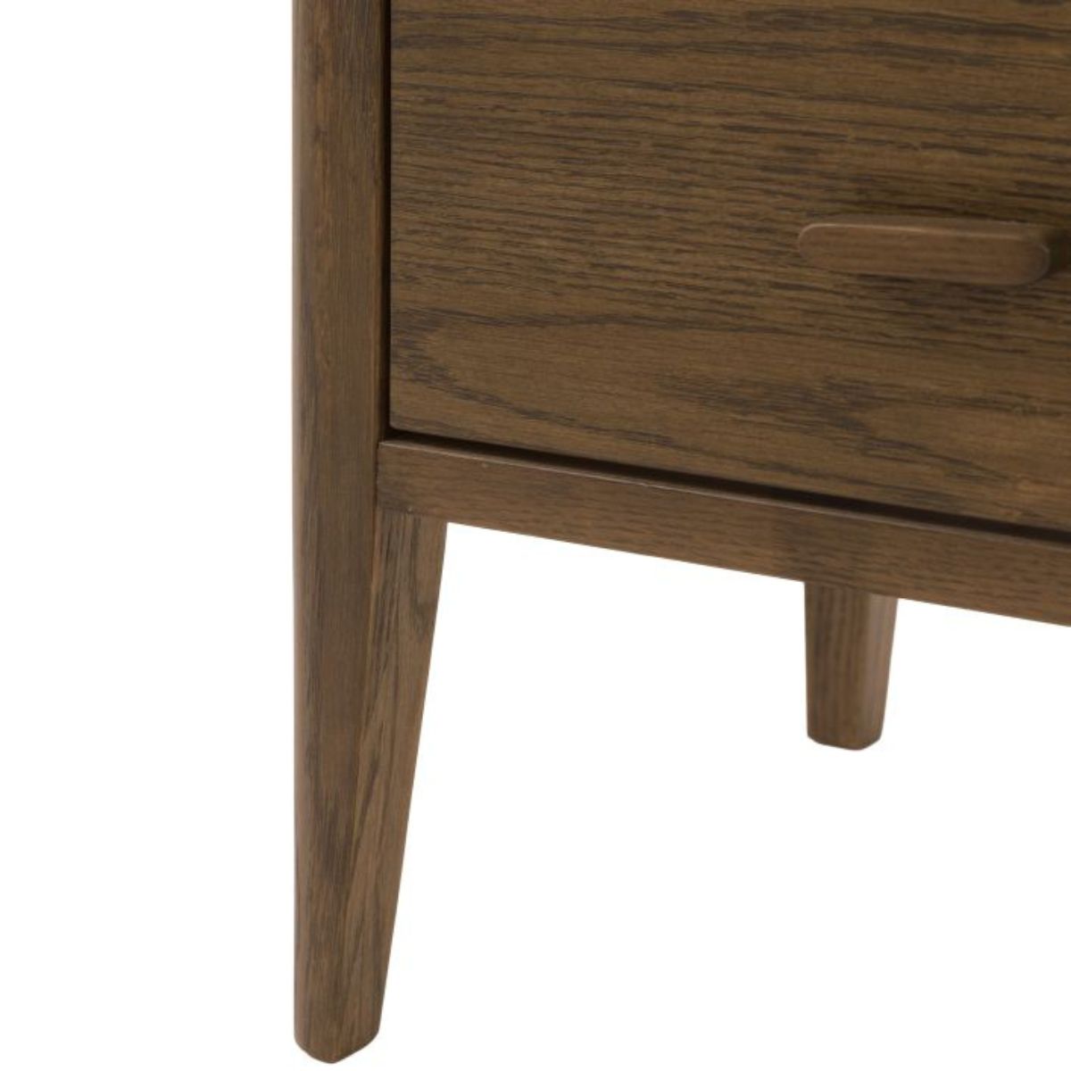 Torsten Walnut Bedside Table with 2 Drawers | malletandplane.com