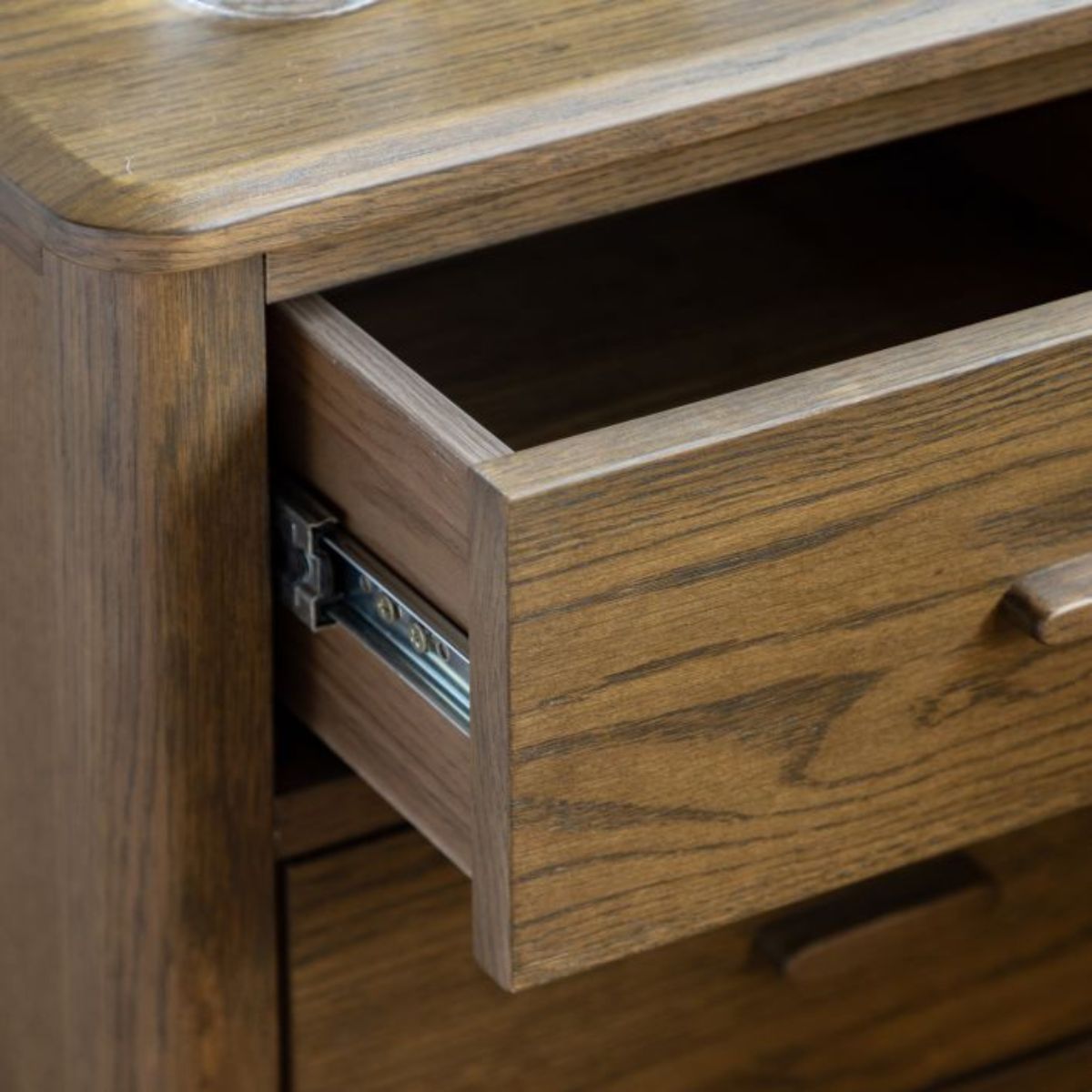 Torsten Walnut Bedside Table with 2 Drawers | malletandplane.com