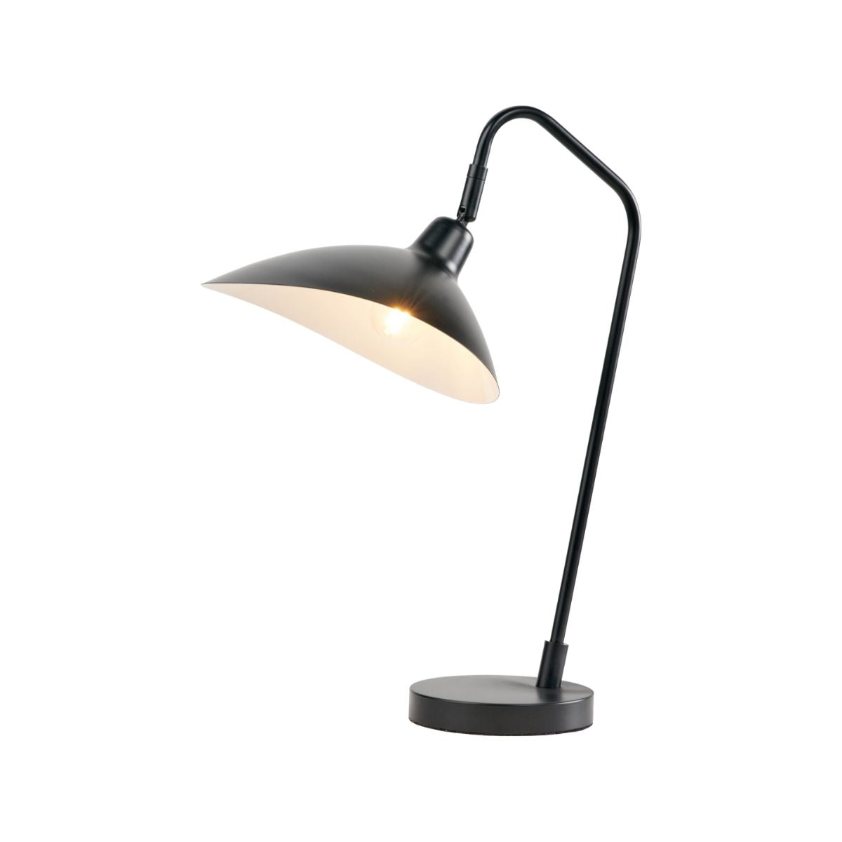 TOULON Black Metal Bedside Reading Lamp