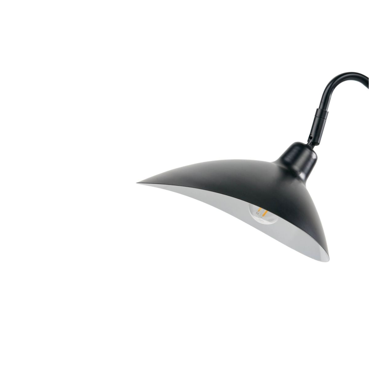 TOULON Black Metal Bedside Reading Lamp