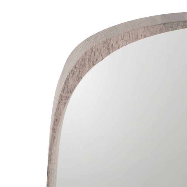 VIDA Grey Oak Wood Veneer Teardrop Wall Mirror | malletandplane.com