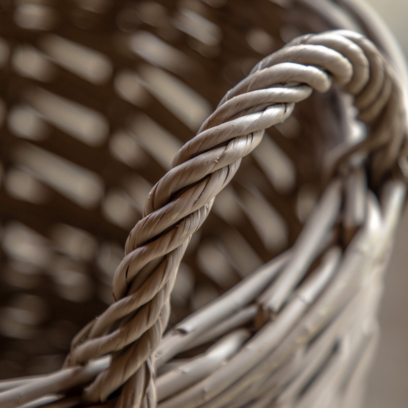 Willow set of 3 handwoven willow baskets with patterned weave | malletandplane.com