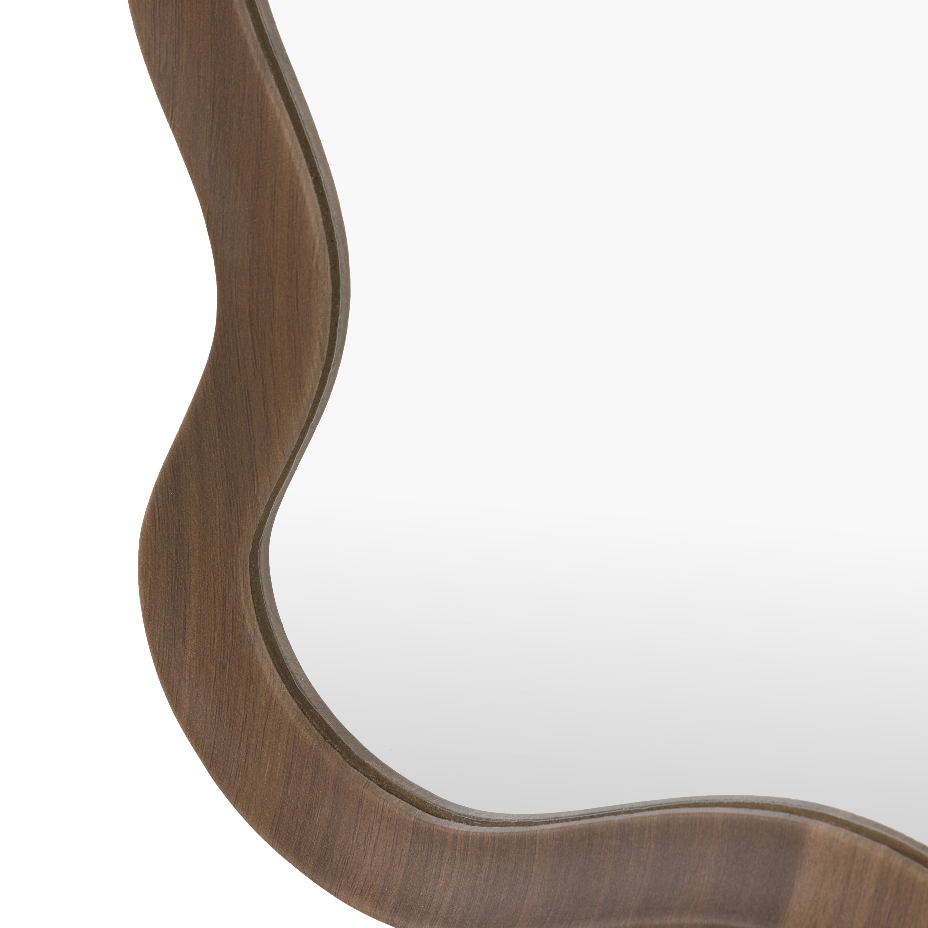 Wiggle Mirror Walnut - detail and lifestyle view 8