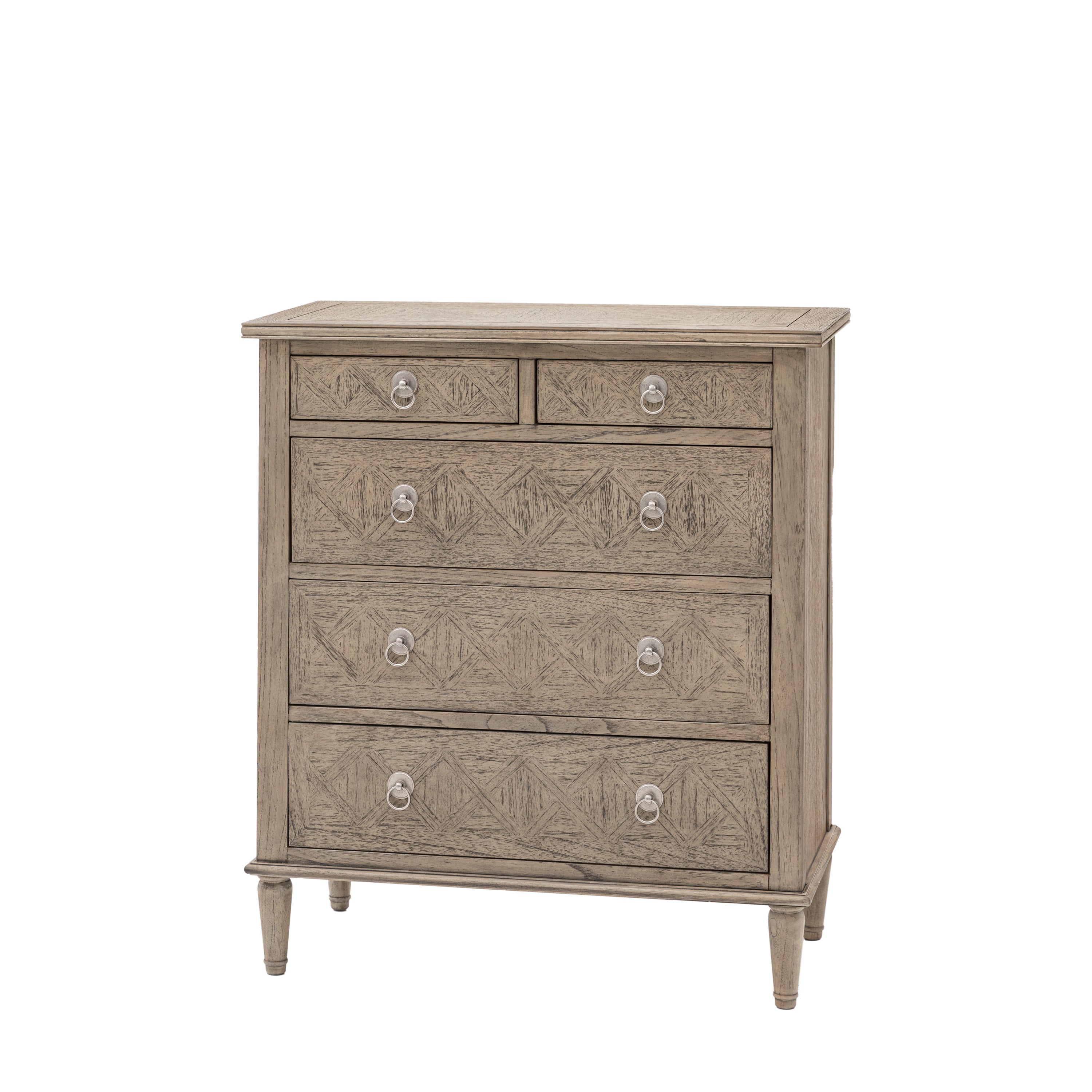 YARROW Natural 5 Drawer Chest of Drawers - detail and lifestyle view 5