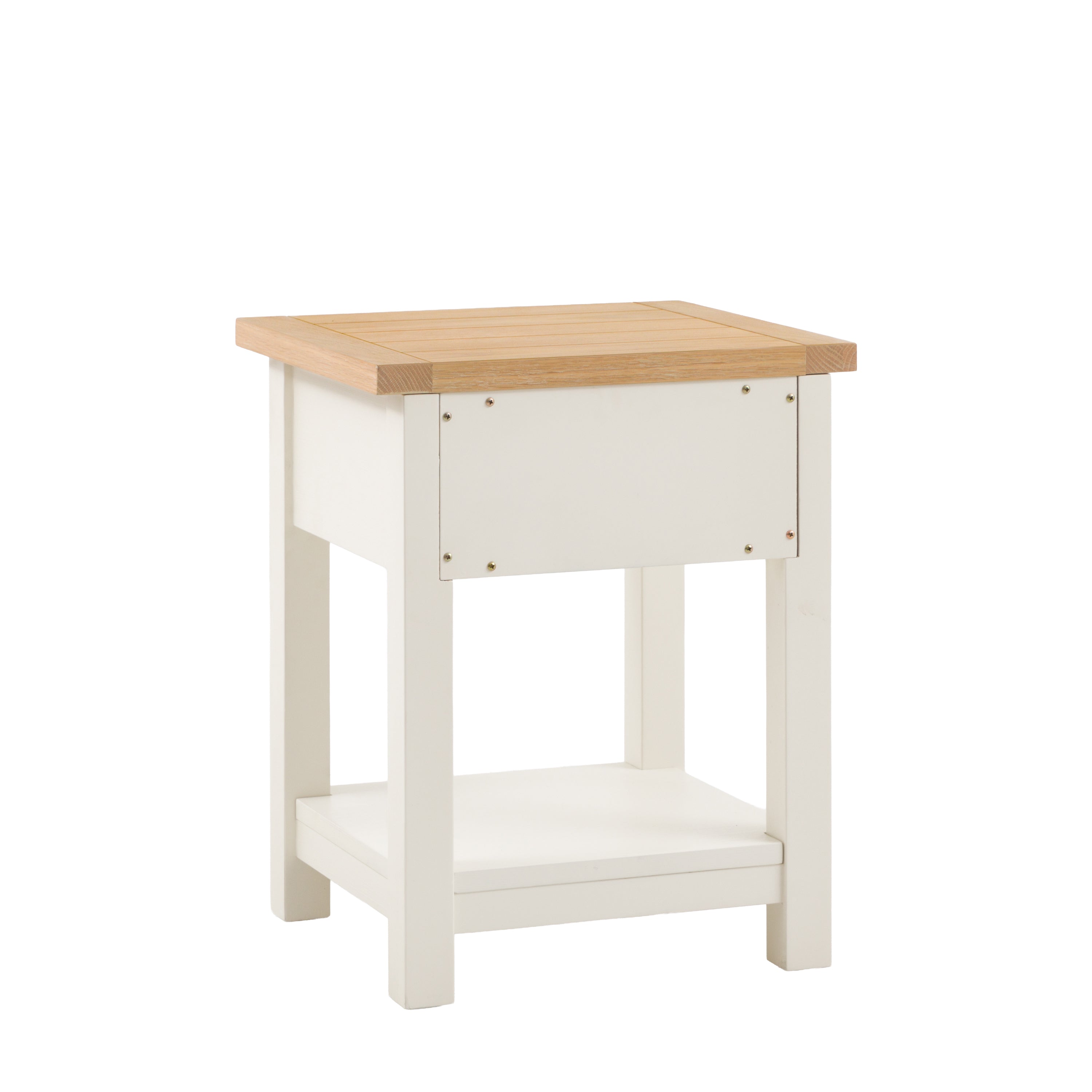 Jora White 1 Drawer / 1 Shelf Bedside Table - detail and lifestyle view 7