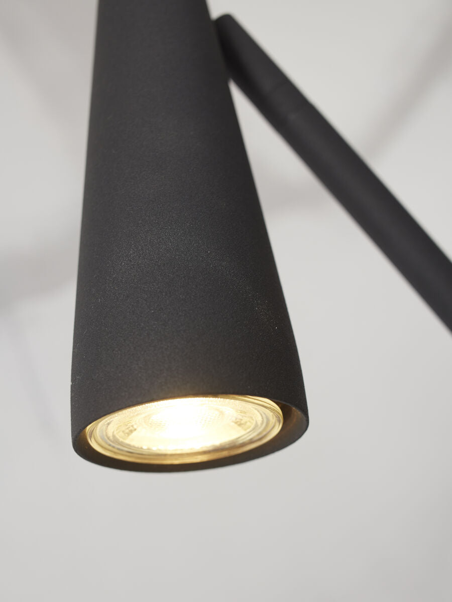 Bordeaux minimalist floor lamp in black metal finish | malletandplane.com