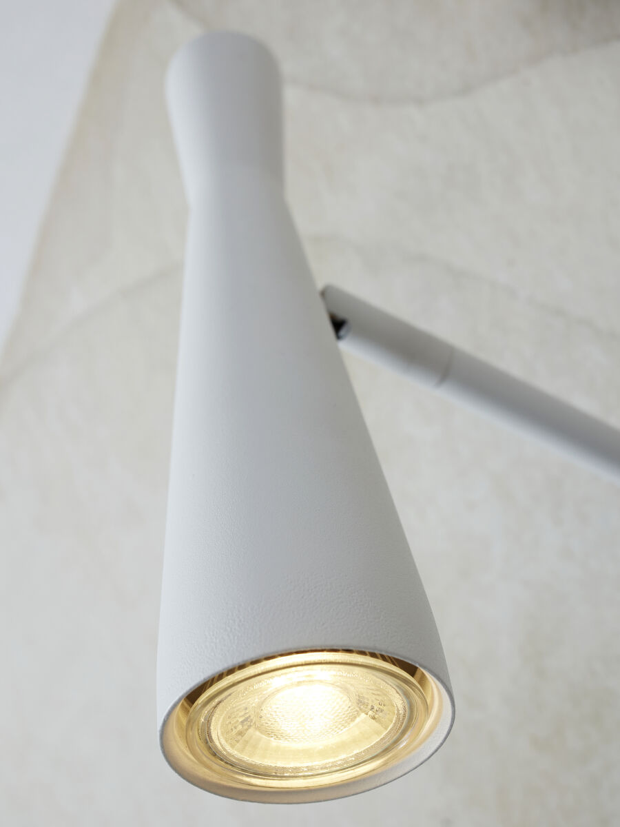 Bordeaux adjustable plug in wall light in white finish | malletandplane.com