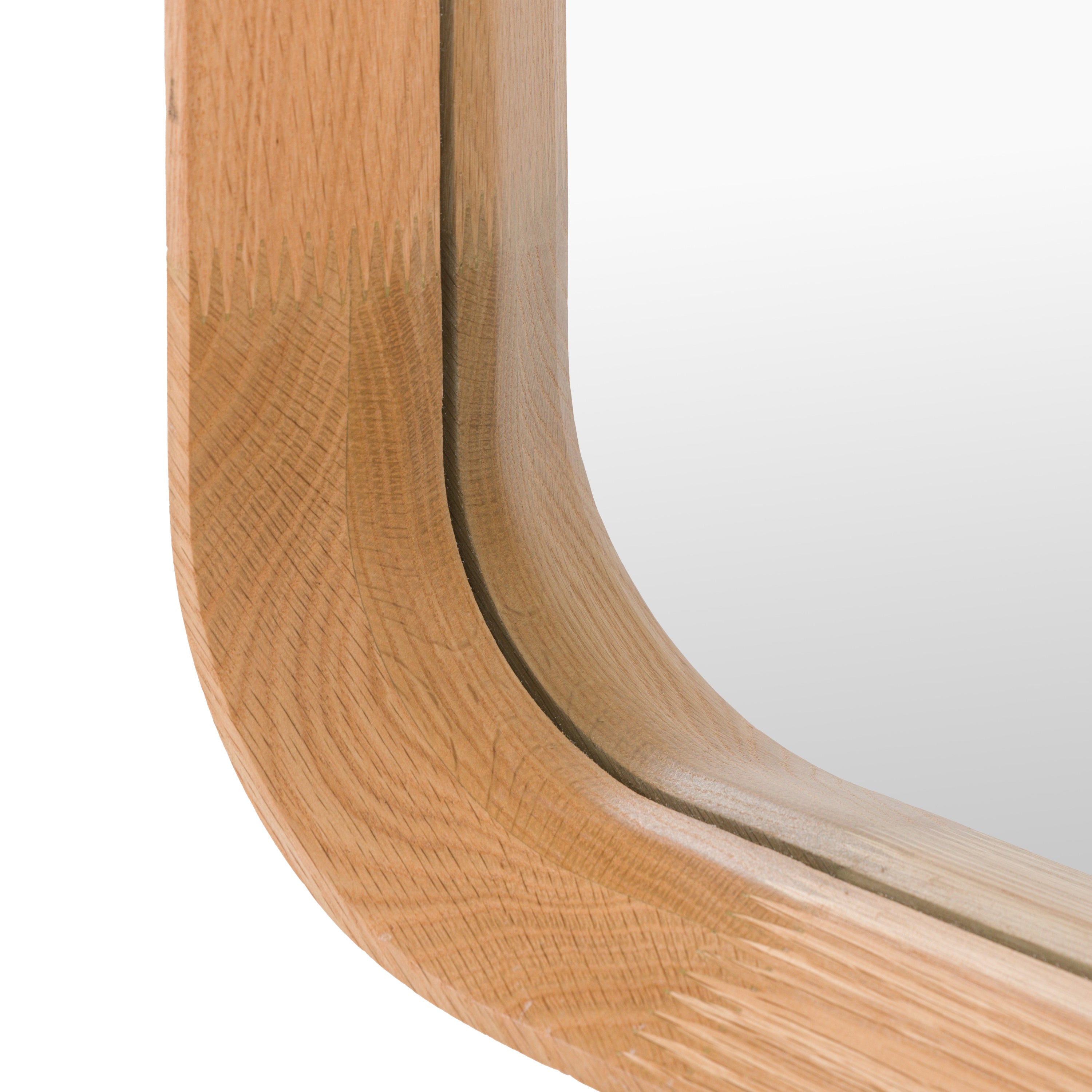 Helsinki Arch Leaner Mirror Oak - detail and lifestyle view 9