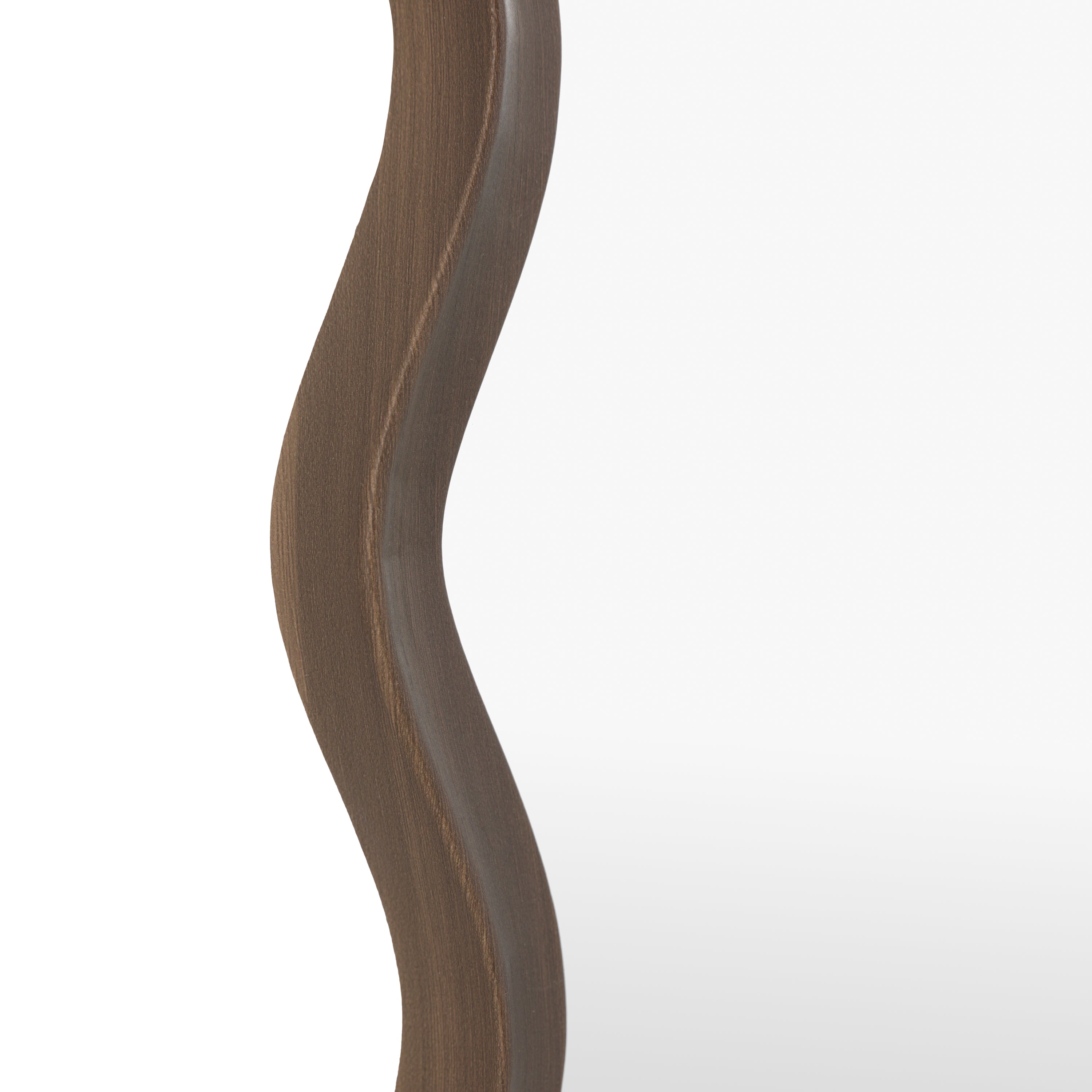 Wiggle Leaner Mirror Walnut - detail and lifestyle view 8